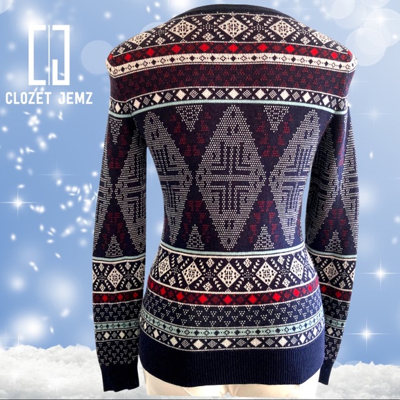 (XS) NWT Merona Button-Up Christmas Sweater - Picture 4 of 5